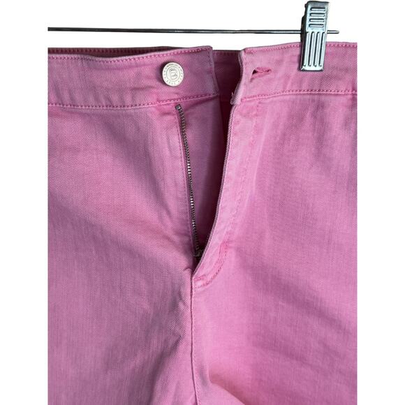 Candace Cameron Camellia Pink Distressed Denim Shorts 18WP Plus Petite NWOT - Picture 7 of 11